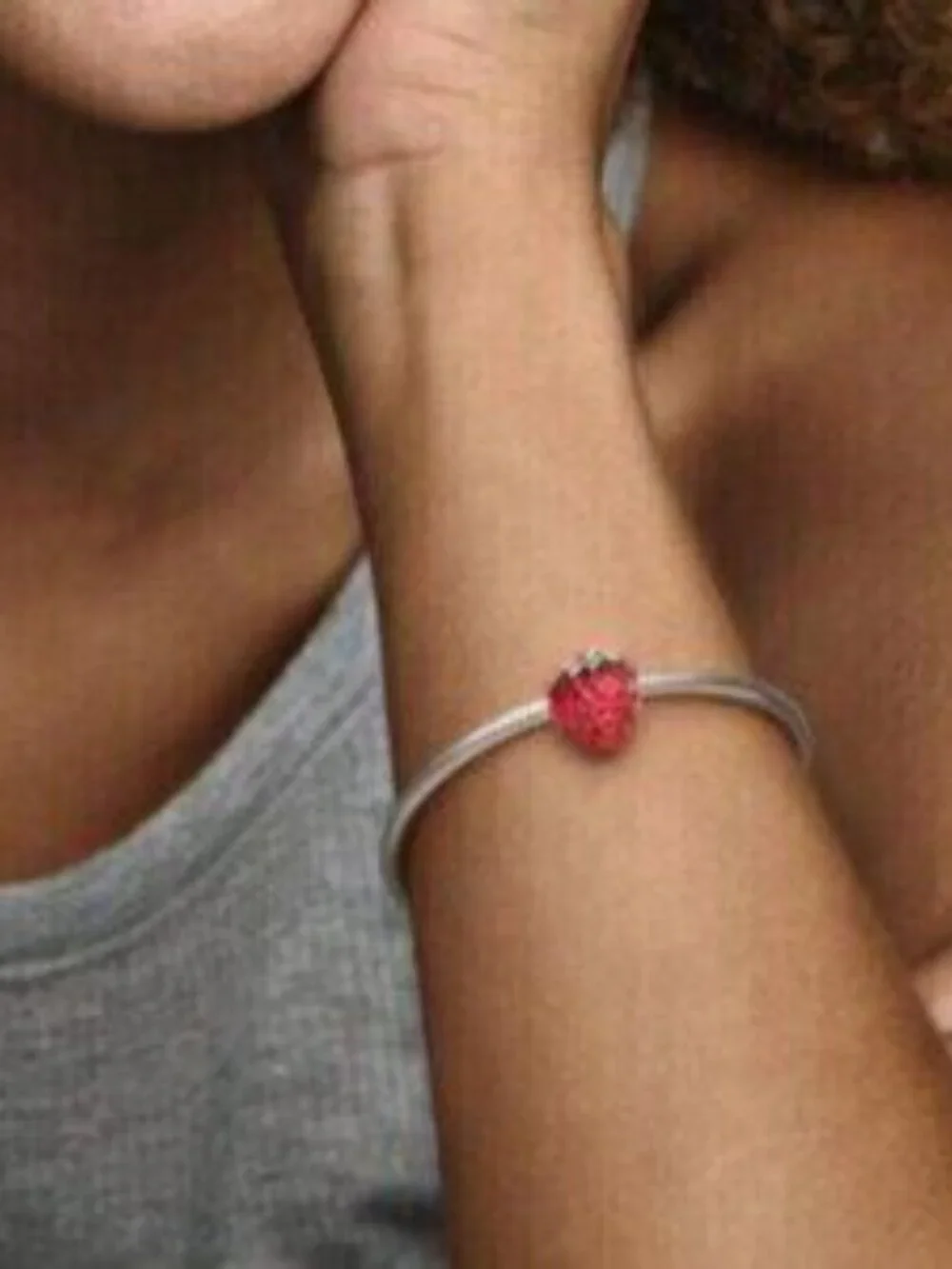 Pandora Seeded Strawberry Fruit Charm